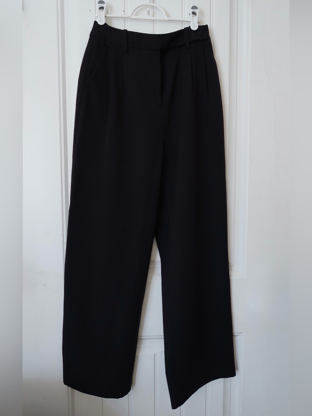 Oak + Fort Wide Leg Trouser — Dark Navy